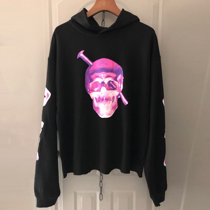 vlone purple skull hoodie