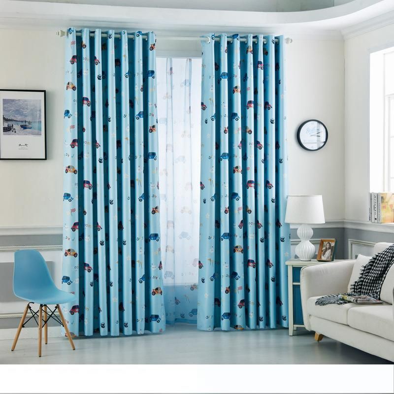 2019 Cartoon Car Boys Blackout Curtain For Kids Bedroom Living Room Children Window Treatment Tulle Curtain Nursery Baby Room Drapes From Lianzhan 01