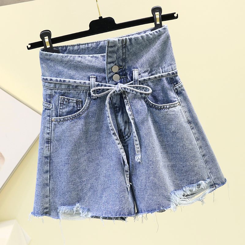 a line jean shorts
