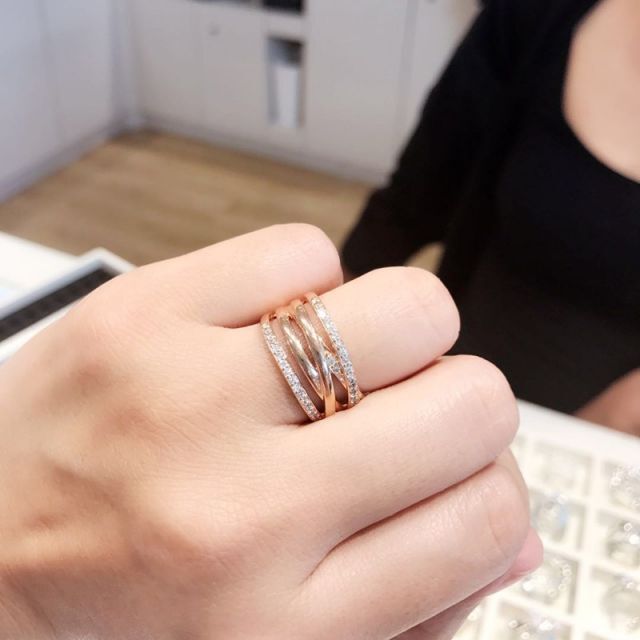 Sparkling \u0026 Polished Lines Ring 