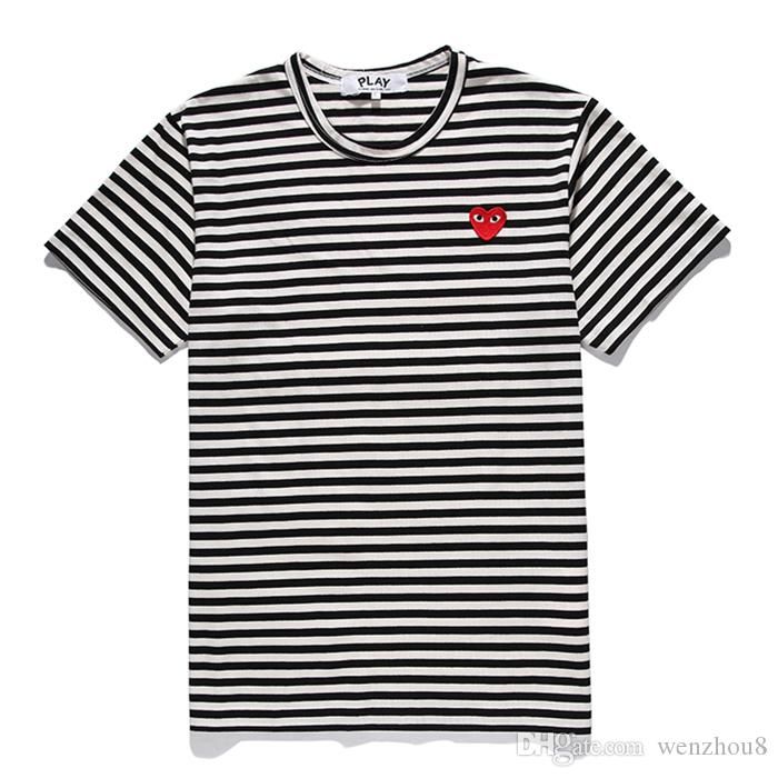 cdg play white shirt