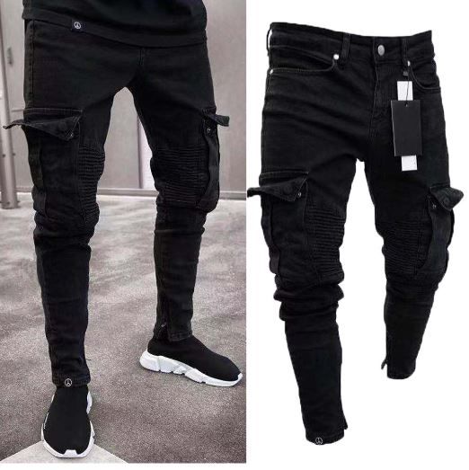 Compra Pantalones Largos De Tubo Delgado Jeans Rasgados Agujero Primavera  2019 Moda De Los Hombres Flacos Delgados De Los Pantalones Vaqueros Para  Hombres Pantalones Ropa De Hiphop Barato | Entrega Rápida Y