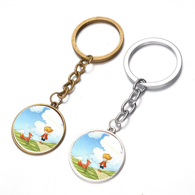 High Quality Zinc Alloy Metal Fashion Little Prince Fox keychain lovers Gift High Quality Zinc Alloy Metal Fashion Little Prince Fox keychain lovers Gift