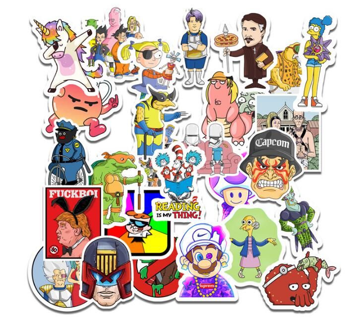 cartoon laptop stickers