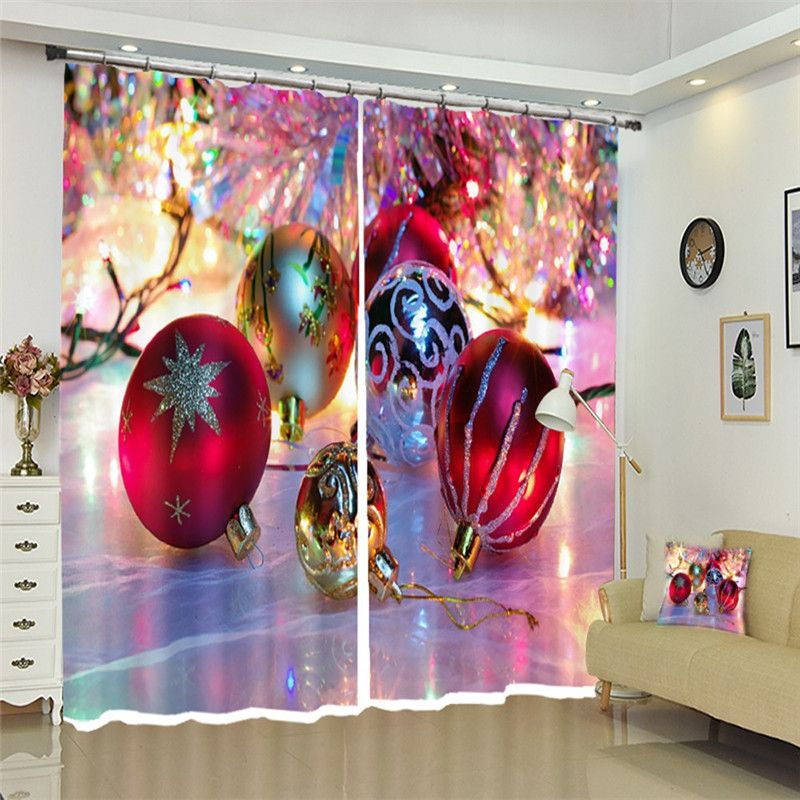 compre bolas de colores decorativos de navidad 3d cortinas cortinas para sala de estar sala de bed hotel tapiceria de la pared cortinas a 34 3 del