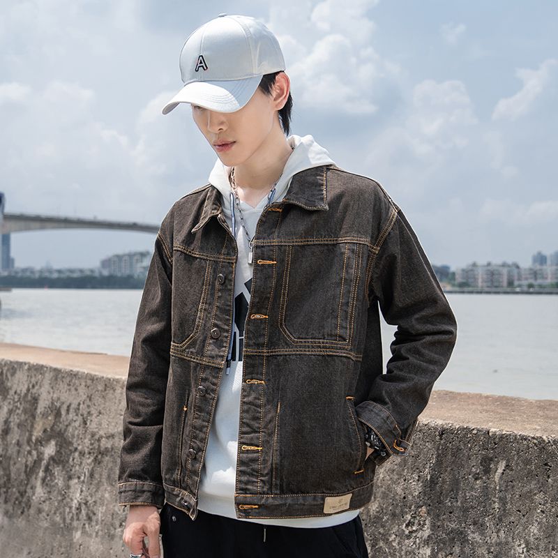 dark brown denim jacket 