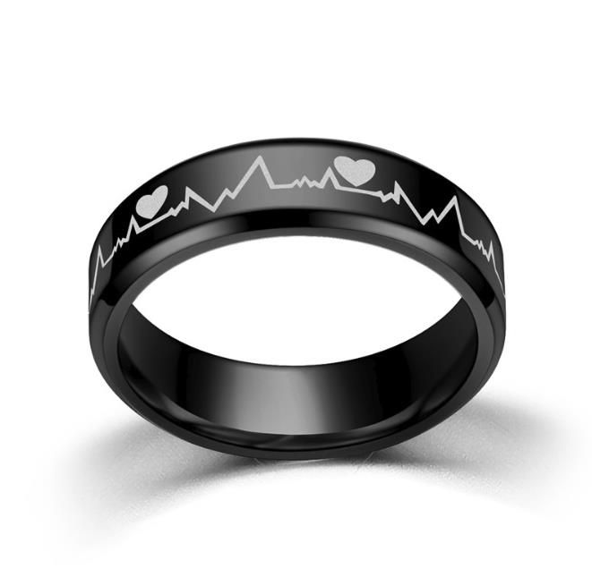 Satin Al Yeni 6mm Parmak Ask Kalp Atisi Yuzuk Ince Darbe Ekg Dalga Yuzuk Comfort Comfort Tibbi Sembol Taki Tl8 82 Dhgate Comda