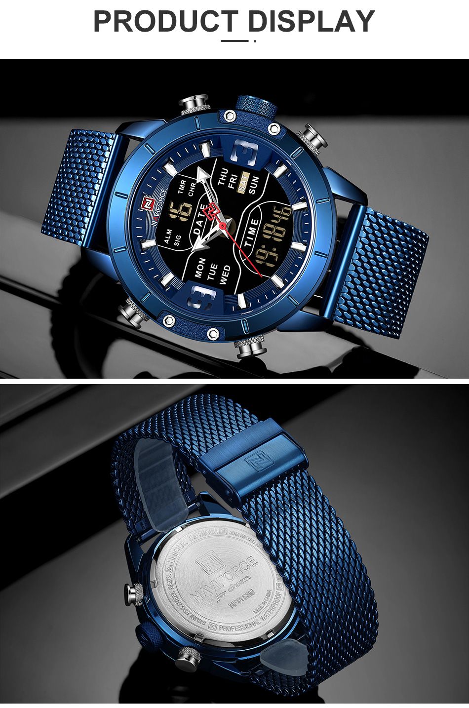 naviforce analog digital watch