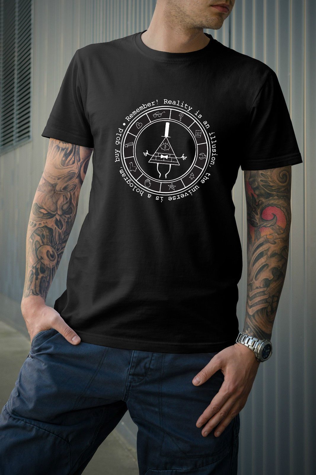 New Gravity Falls Bill Cipher Walking Youth T-Shirt