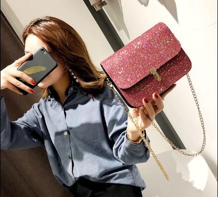 Compra La Nueva Versión Coreana De Lentejuelas Para Damas Con Bolsos Y Bolsos  Están De Moda, Inclinadas A Través De La Cadena De Bolsos Y Los Bolsos De  Señora Están Libres De