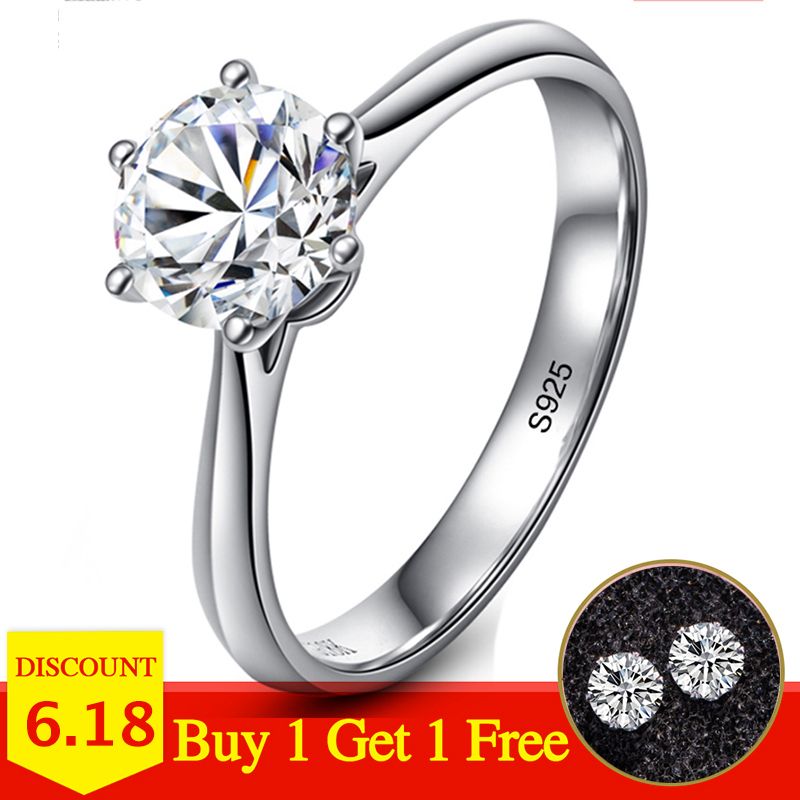 No falso. Sí, sí lo hago. Anillo de propuesta de clásico simple de 1 quilate