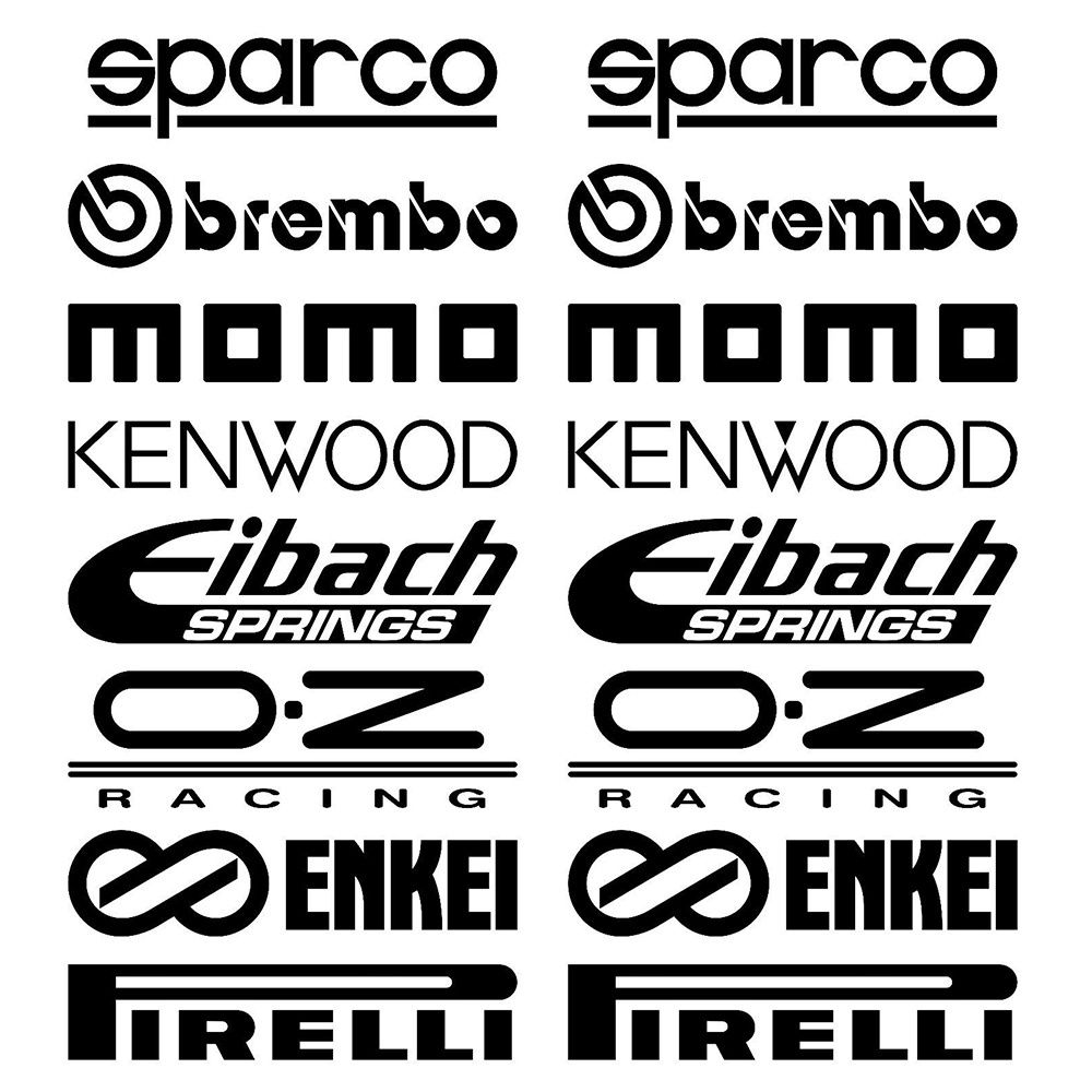 Motorsport sunstrip stickers autocollant graphique choisir 2 couleurs de liste