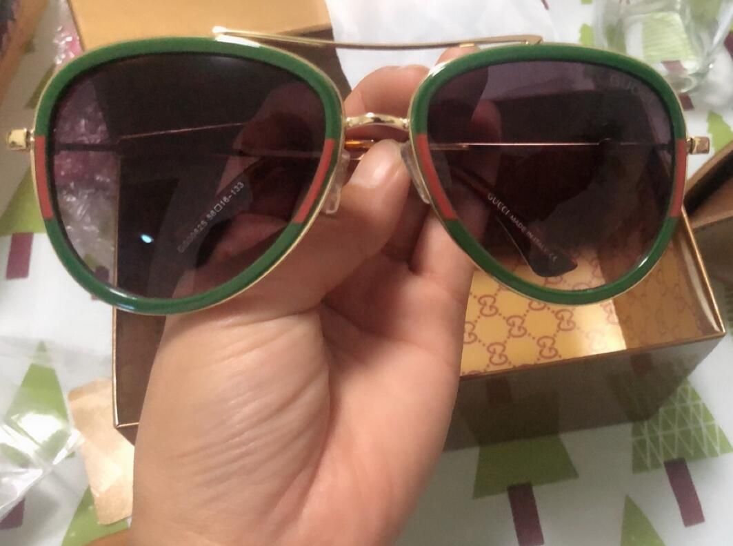 Designer Brand Luxury New Sunglasses Fashion Big Frame Glasses Men And