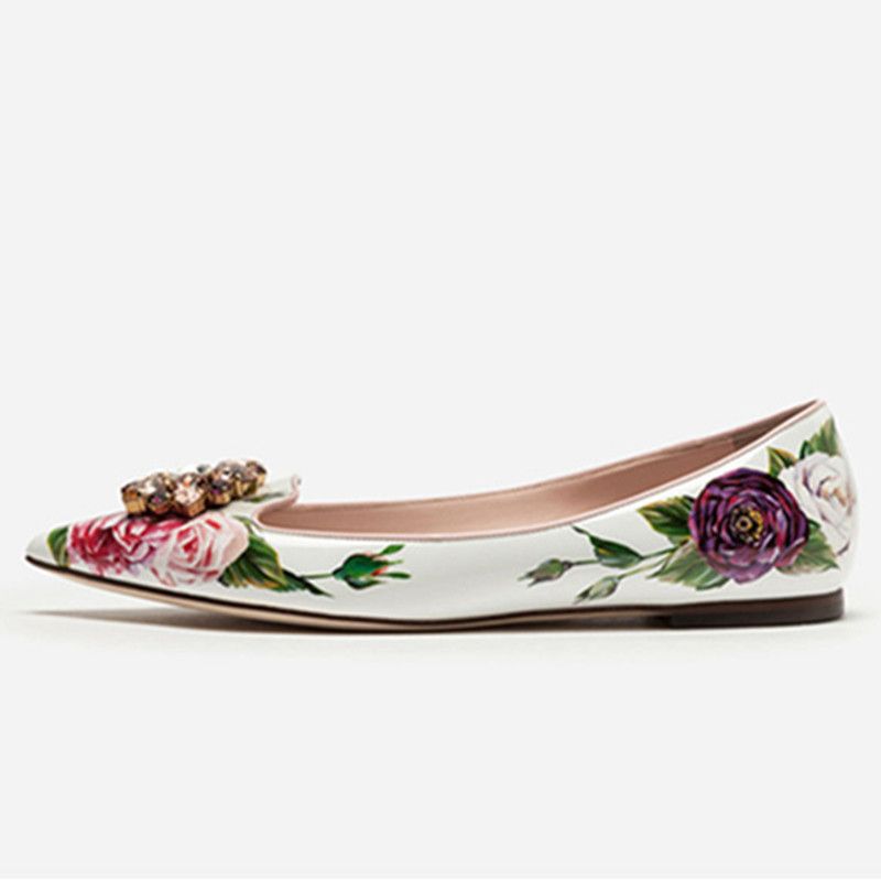 floral low heel pumps