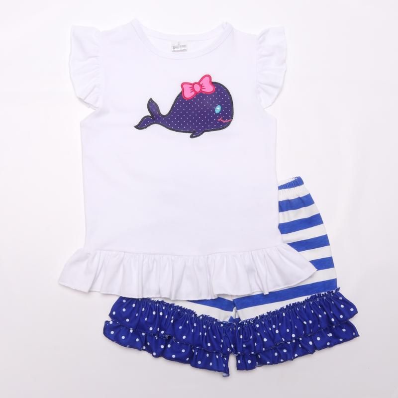 2020 Baby Girl Summer Whale Outfit Short Sleeves T Baby T Shirt