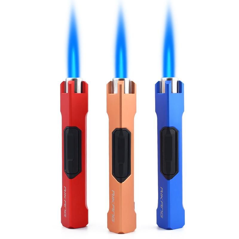 2020 New Straight Torch Lighter Windproof Blue Flame Jet Butane
