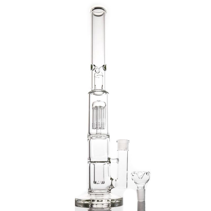 2021 18 Inche Tall Glass Bong 8 Arm Tree Perc Bongs Double Dome