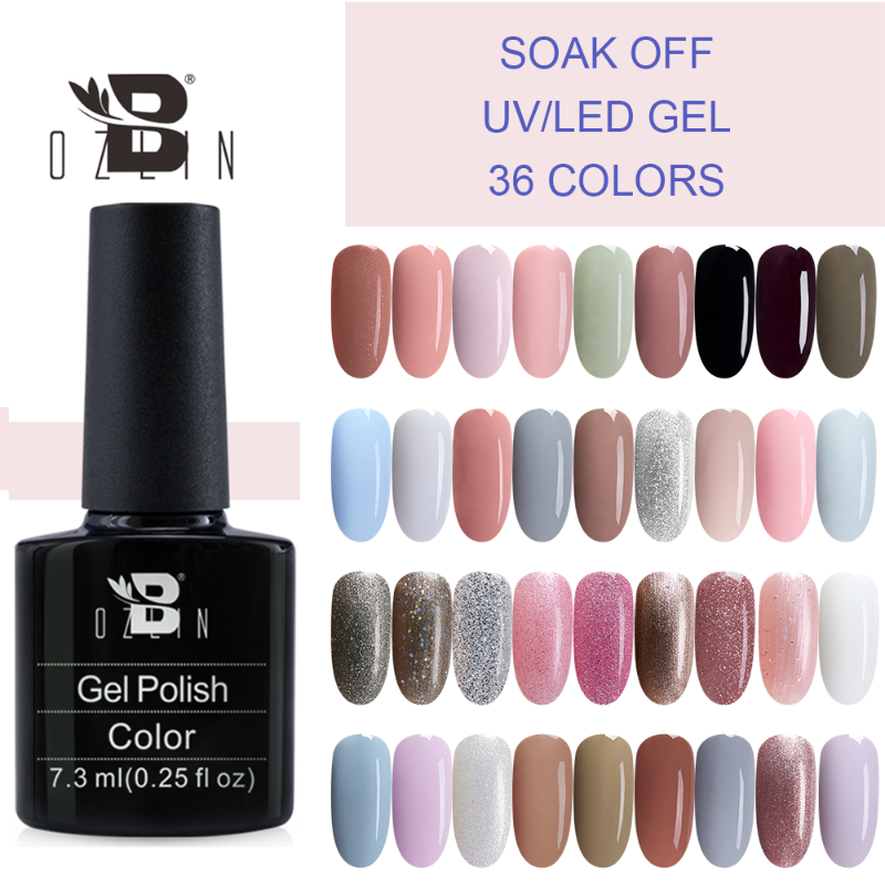 Bozlin Color Nail Gel Polish Glitter Nail Art Semi Permanent Lacquer Soak Off Varnish Uv Led Manicure Painting 7 3ml From Jinzhong 34 77 Dhgate Com