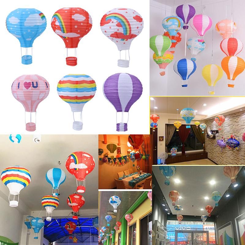 12 Inch Christmas Hanging Paper Lanterns Hot Air Balloon Paper Lantern Birthday Party Decorations Birthday Party Supplies For Cheap Birthday Party Supplies For Girls From Totwo9 4 44 Dhgate Com