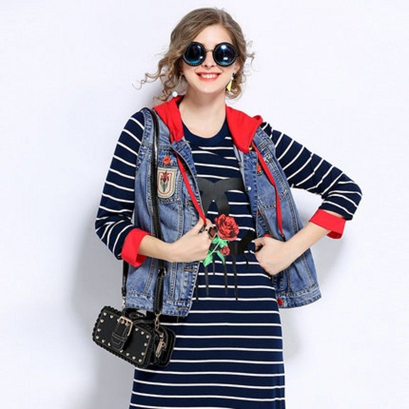 Plus Size Womens Vests 2020 Spring Autumn Fashion Woman Coat