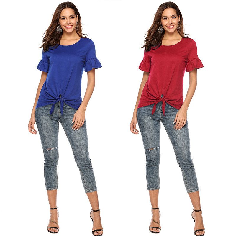 t shirt dress with knot at bottom