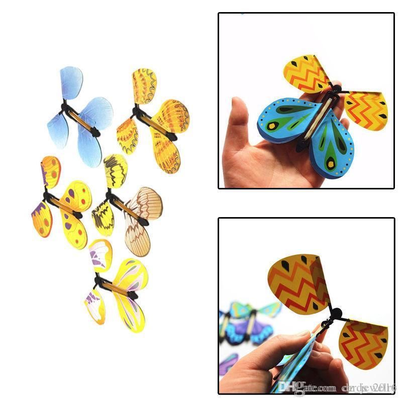 Creative Magic Butterfly Flying Butterfly Change With Empty Hands Freedom Butterfly Magic Props Magic Tricks Quarter Magic Tricks Rubber Band Magic