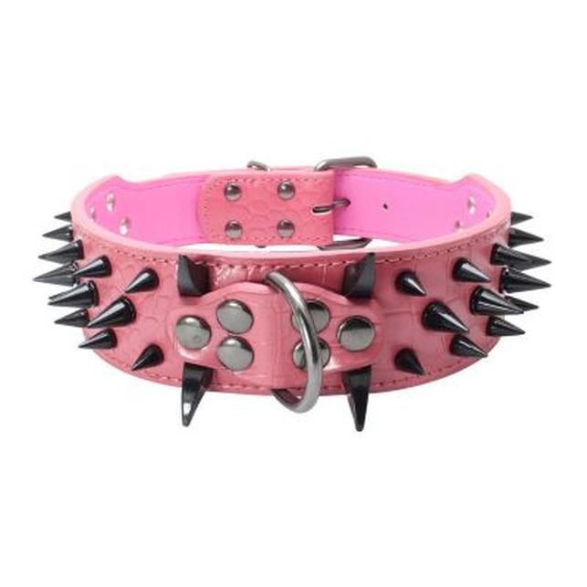 dog collar with spikes inside