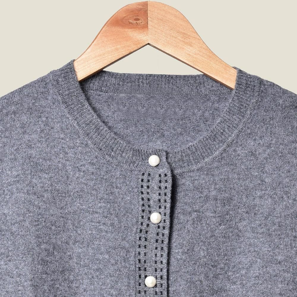 ladies navy cardigan with pockets