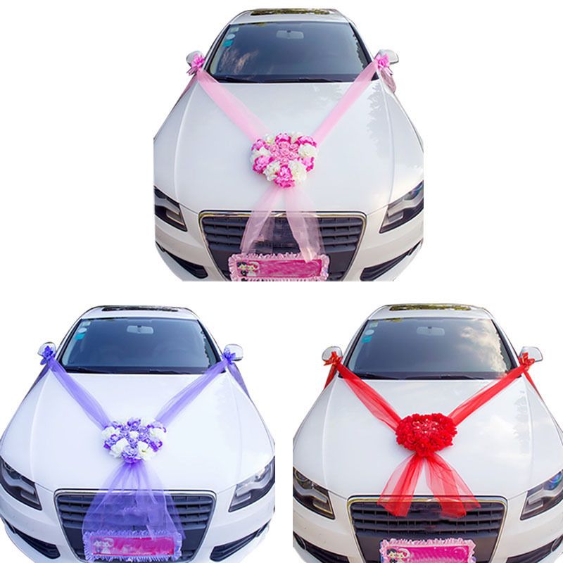 2020 Wedding Car Decoration Flowers With Pearls Artificial Rose Diy Ribbon Romantic Heart Shape Wedding Wreath Garden Party Decor T200103 From Xue10 10 12 Dhgate Com