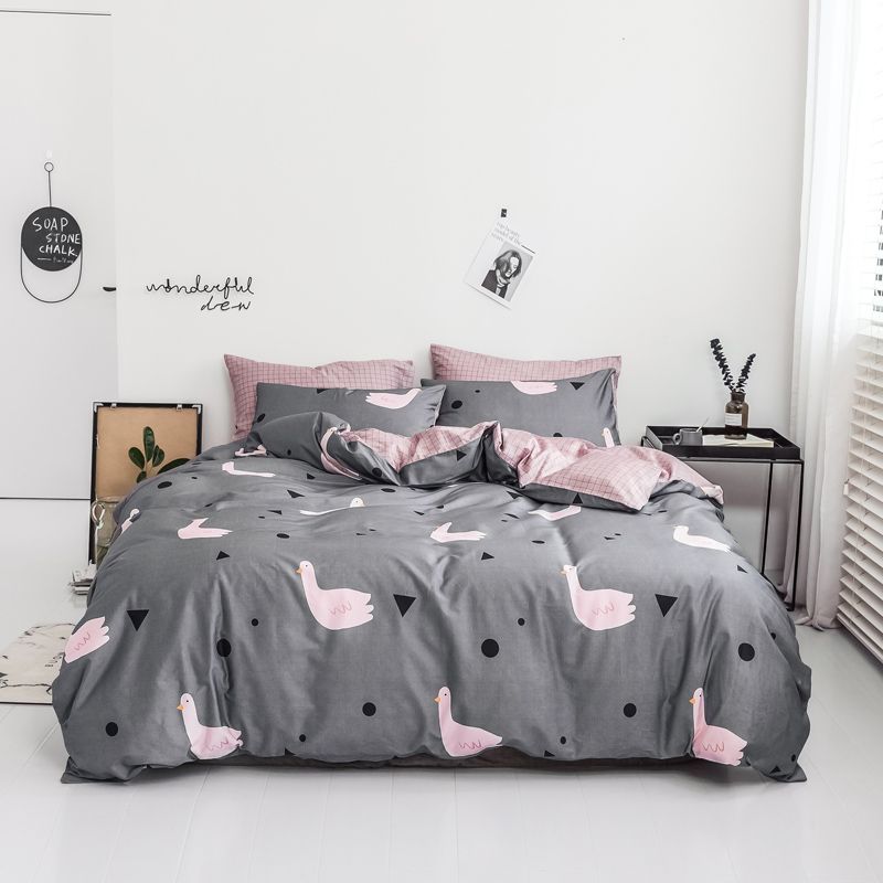 2020 100 Cotton Duck Print Bedspreads For Teen Girls Duvet Cover