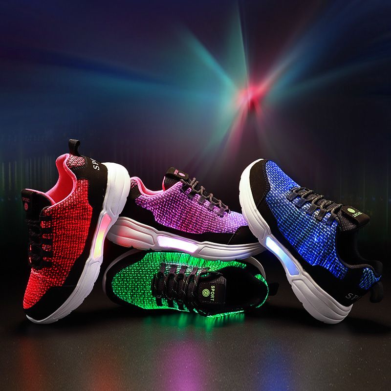 fiber optic tennis shoes