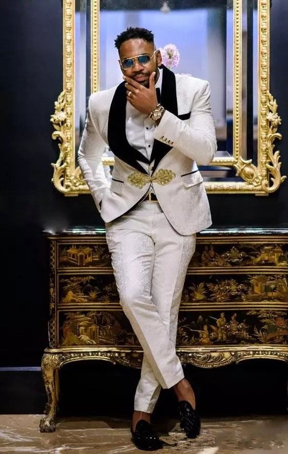 White prom suits 2019 Clearance