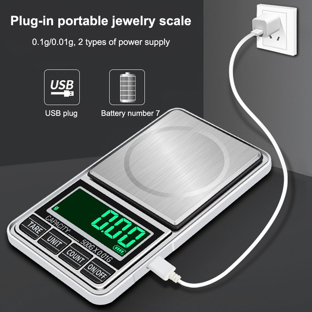 Small mini pocket digital electronic weighing weight scale 500//0.1g UK Stock