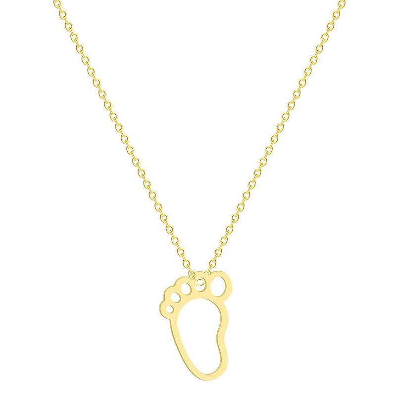 mother's day baby feet necklace