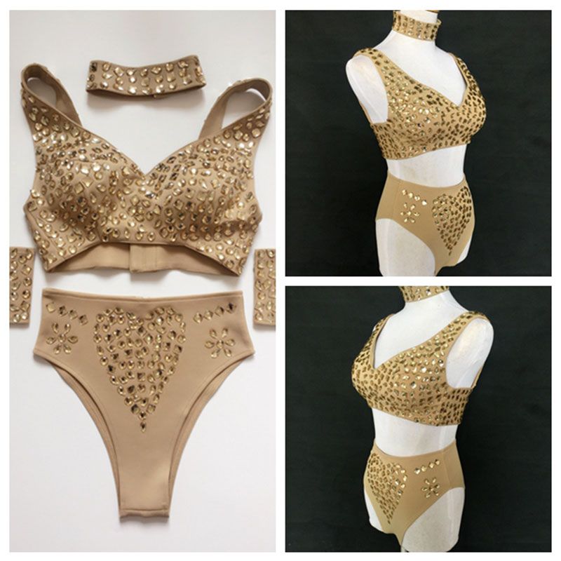 Compra Trajes De Desgaste De Escenario Para Cantantes Cristales Conjuntos  De Bikini Pole Dance DownClub DJ GOGO JAZZ RENDIMIENTE ROPA Barato |  Entrega Rápida Y Calidad | Es.Dhgate