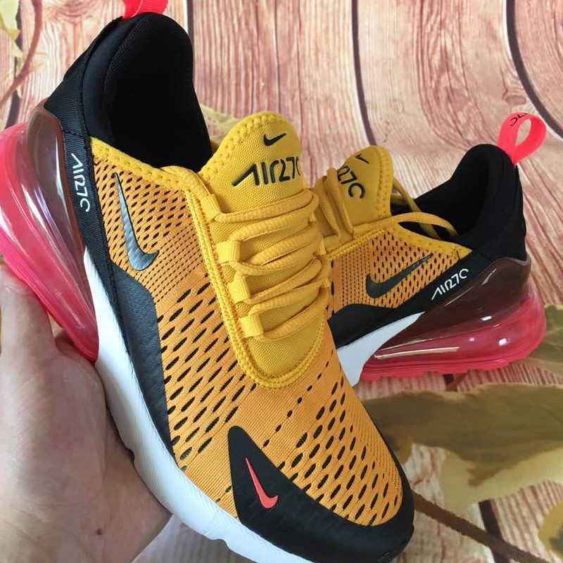 Nike Air Max270 almofada de ar 270 homens e mulheres amortecimento tênis  roxo lobo cinzento de