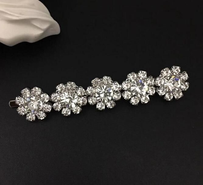 Newest Fashion Luxury CZ Diamond Hair Clip Popular Flower Crystal Bling Designer Hair Pins Barrettes Jewelry Newest Fashion Luxury CZ Diamond Hair Clip Popular Flower Crystal Bling Designer Hair Pins Barrettes Jewelry