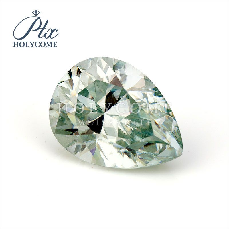 Pear Cut  Gold Color Moissanite Loose Excellent Cut for Jewelry Making