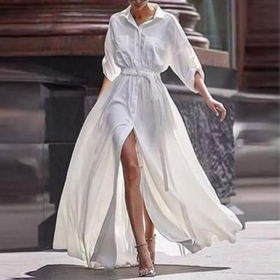 white maxi shirt
