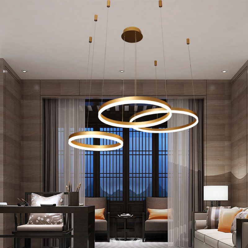 colgantes modernas para salón Comedor Acrílico aluminio regulable Acrílico Iluminación de acrílico