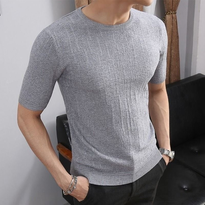 men's short sleeve knit sweaters