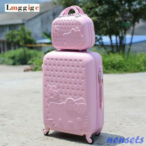 Hello Kitty Juego maletas Niños Equipaje Bolsa de viaje Trolley 24 "28"
