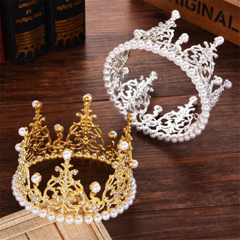2020 Children Crown Tiara Queen King Diadem Prom Headdress Boys And