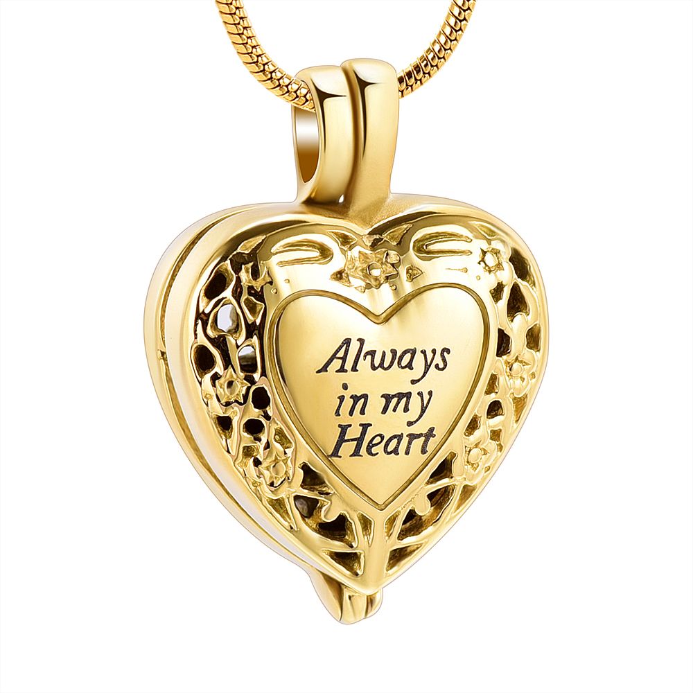Wholesale IJD10060 Always In My Heart Cremation Locket Necklace For