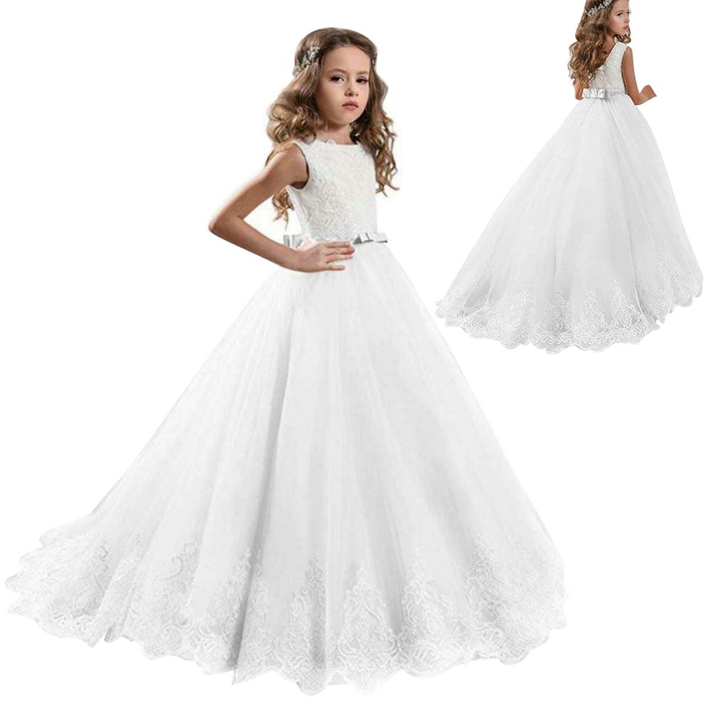 white wedding dress for kids