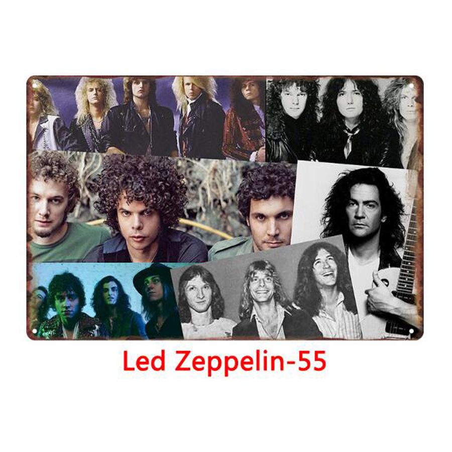 61 Styles Banda Led Zeppelin Vintage Home Decor Tin Sign Bar Pub Metal Decorativa Retro Do Sinal Da Placa De Metal Pintura De Metal Plaque Da China Pintura Metalica Vendedor Clover Li