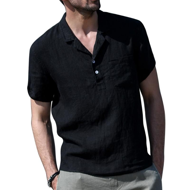 2020 Summer Cooling Cotton Linen Smart Casual Shirts Men Fashion