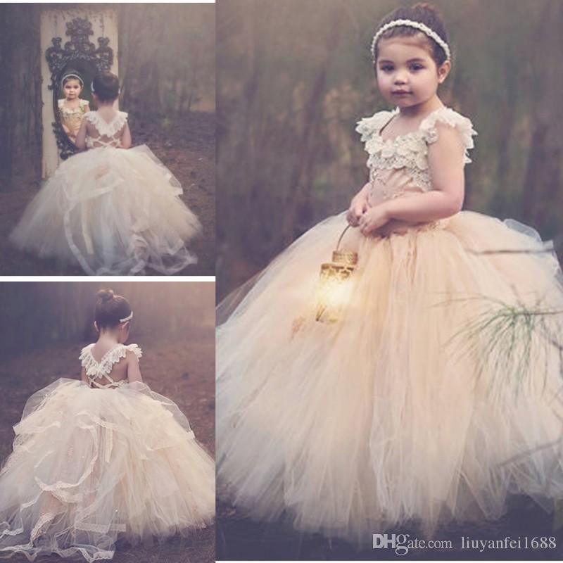 tea length flower girl dresses uk