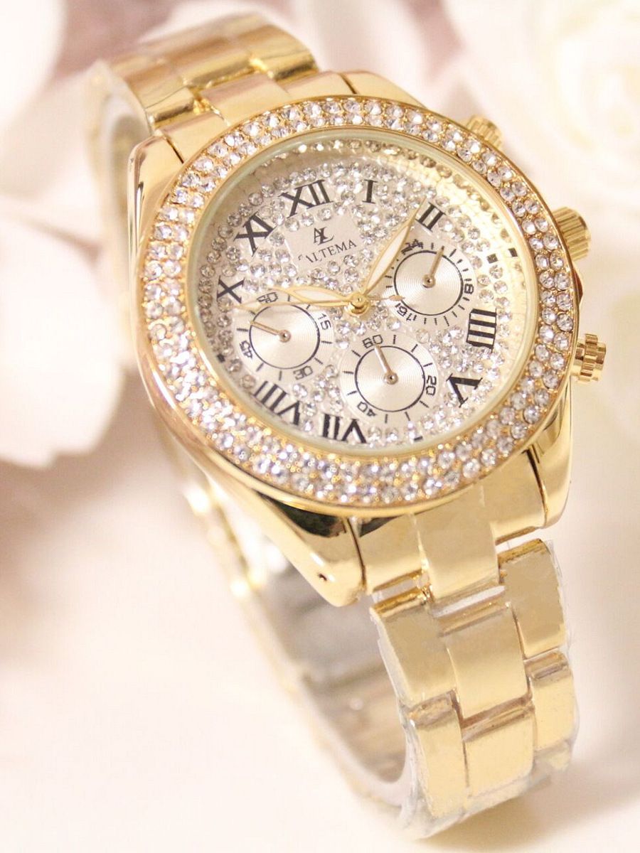 fake all diamond watch