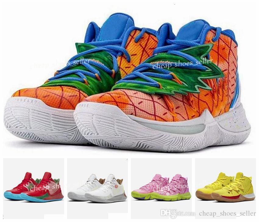 Compre 2020 Nueva Bob Esponja X Zapatos Kyrie 5 Pineapple House Patrick  Lotus Calamardo Mujeres De Baloncesto Del Mens Irving 5 Diseñador Deportes  Zapatillas De Deporte A 46,9 € Del Queenie_luxury_facto | DHgate.Com